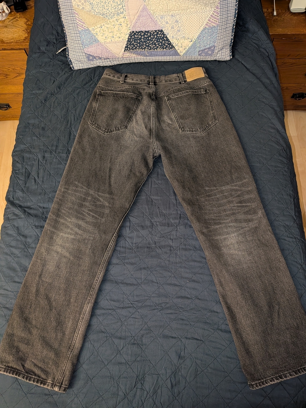 Celine "Wesley" Distressed Black Relaxed Japanese denim Jeans 32x31 - Picture 4 of 9